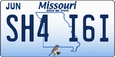 MO license plate SH4I6I