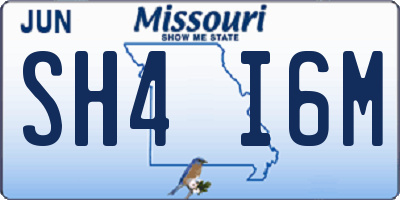 MO license plate SH4I6M