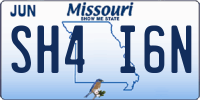 MO license plate SH4I6N