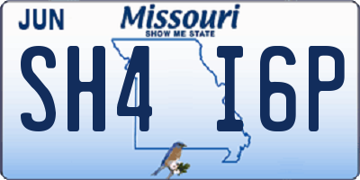 MO license plate SH4I6P