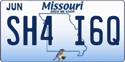 MO license plate SH4I6Q