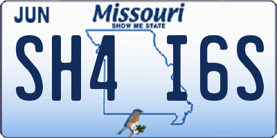 MO license plate SH4I6S