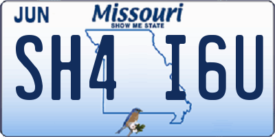 MO license plate SH4I6U