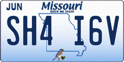 MO license plate SH4I6V