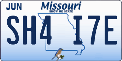 MO license plate SH4I7E