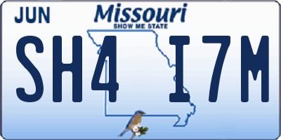 MO license plate SH4I7M