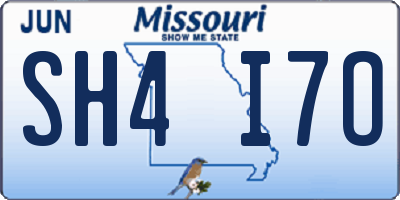 MO license plate SH4I7O