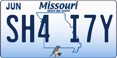 MO license plate SH4I7Y