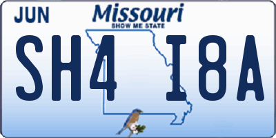 MO license plate SH4I8A