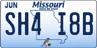 MO license plate SH4I8B
