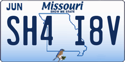 MO license plate SH4I8V