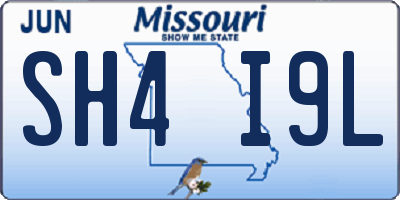 MO license plate SH4I9L