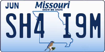 MO license plate SH4I9M