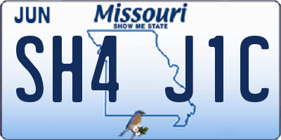 MO license plate SH4J1C