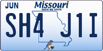 MO license plate SH4J1I