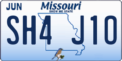 MO license plate SH4J1O