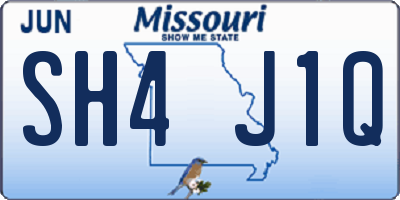 MO license plate SH4J1Q