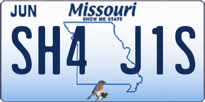 MO license plate SH4J1S