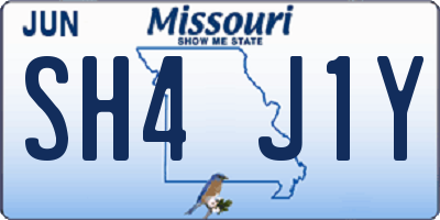 MO license plate SH4J1Y