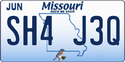 MO license plate SH4J3Q