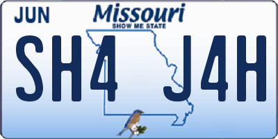 MO license plate SH4J4H