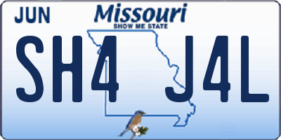 MO license plate SH4J4L