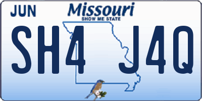 MO license plate SH4J4Q