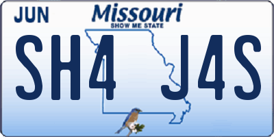 MO license plate SH4J4S