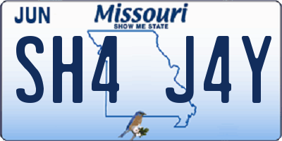 MO license plate SH4J4Y