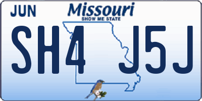 MO license plate SH4J5J