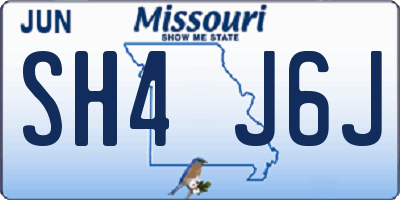 MO license plate SH4J6J