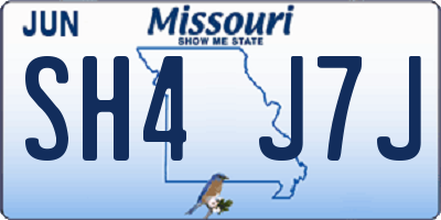 MO license plate SH4J7J