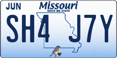 MO license plate SH4J7Y