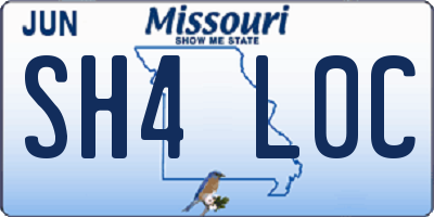 MO license plate SH4L0C