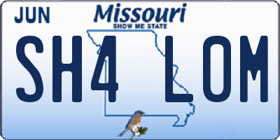 MO license plate SH4L0M
