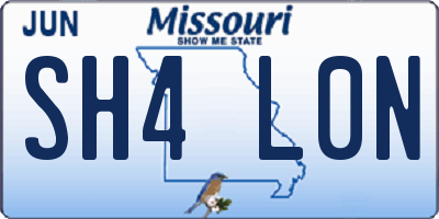 MO license plate SH4L0N