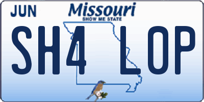 MO license plate SH4L0P