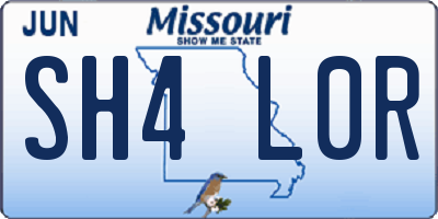 MO license plate SH4L0R
