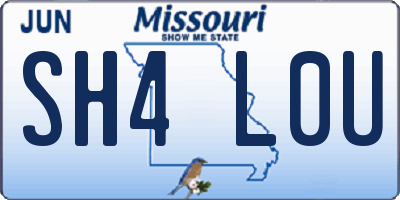 MO license plate SH4L0U