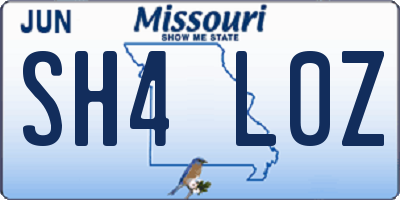 MO license plate SH4L0Z
