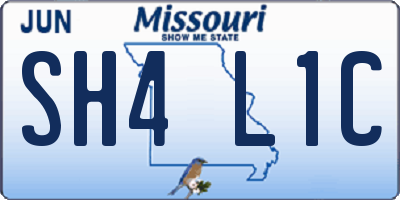 MO license plate SH4L1C