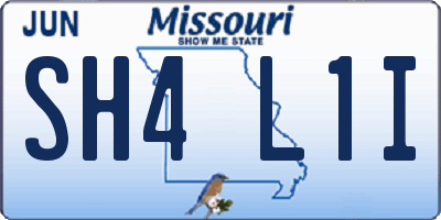 MO license plate SH4L1I