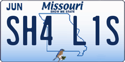MO license plate SH4L1S