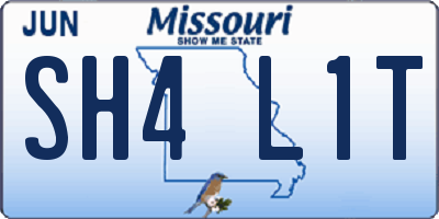 MO license plate SH4L1T
