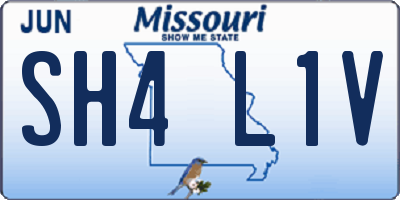 MO license plate SH4L1V