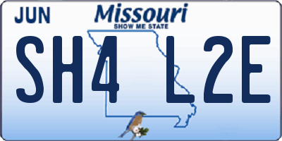 MO license plate SH4L2E