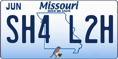 MO license plate SH4L2H