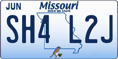 MO license plate SH4L2J