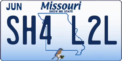 MO license plate SH4L2L