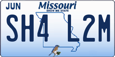 MO license plate SH4L2M